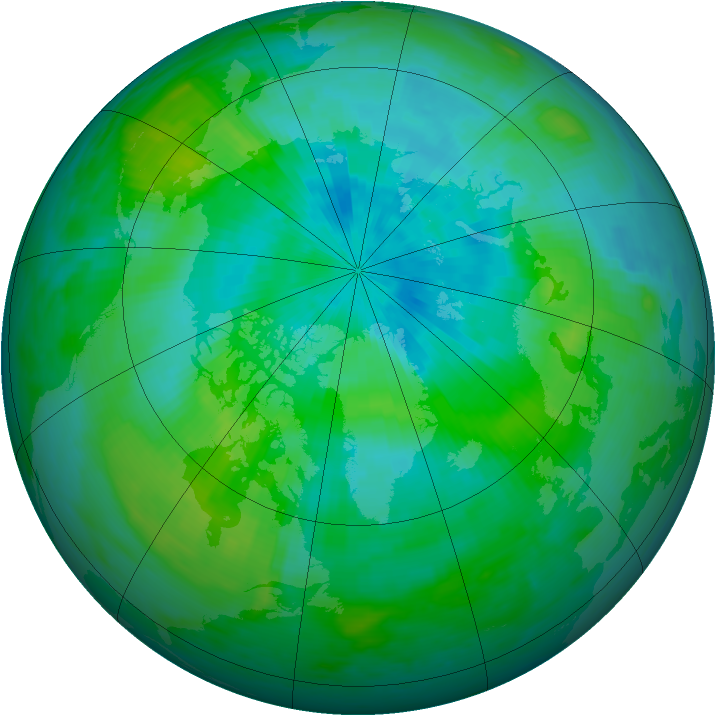 Arctic ozone map for 06 September 1986